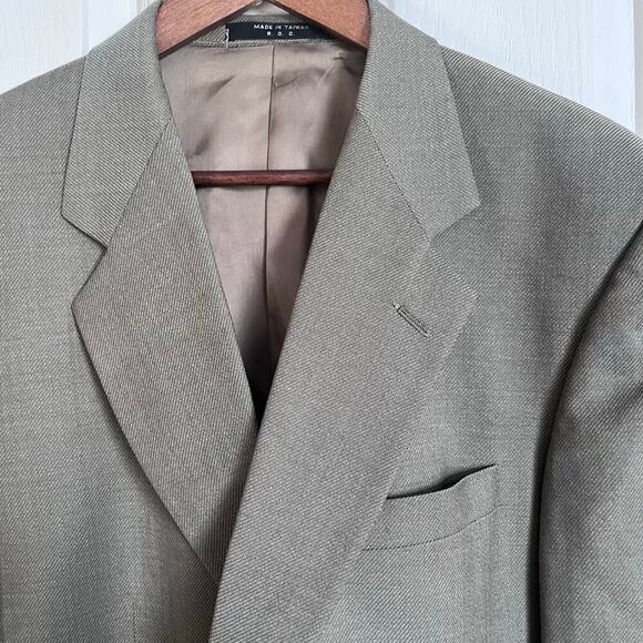 Monsieur by Givenchy Blazer -Tan-Size 43R-Vintage - Picture 5 of 12